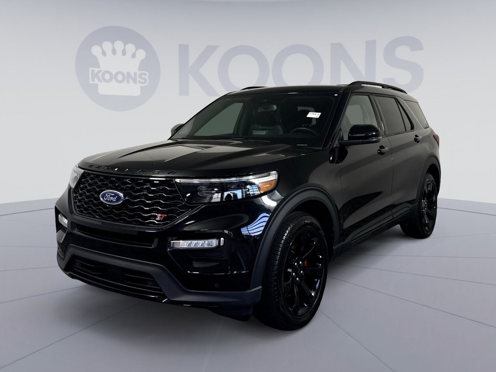 2024 Ford Explorer ST in Black Metallic — front three-quarter view