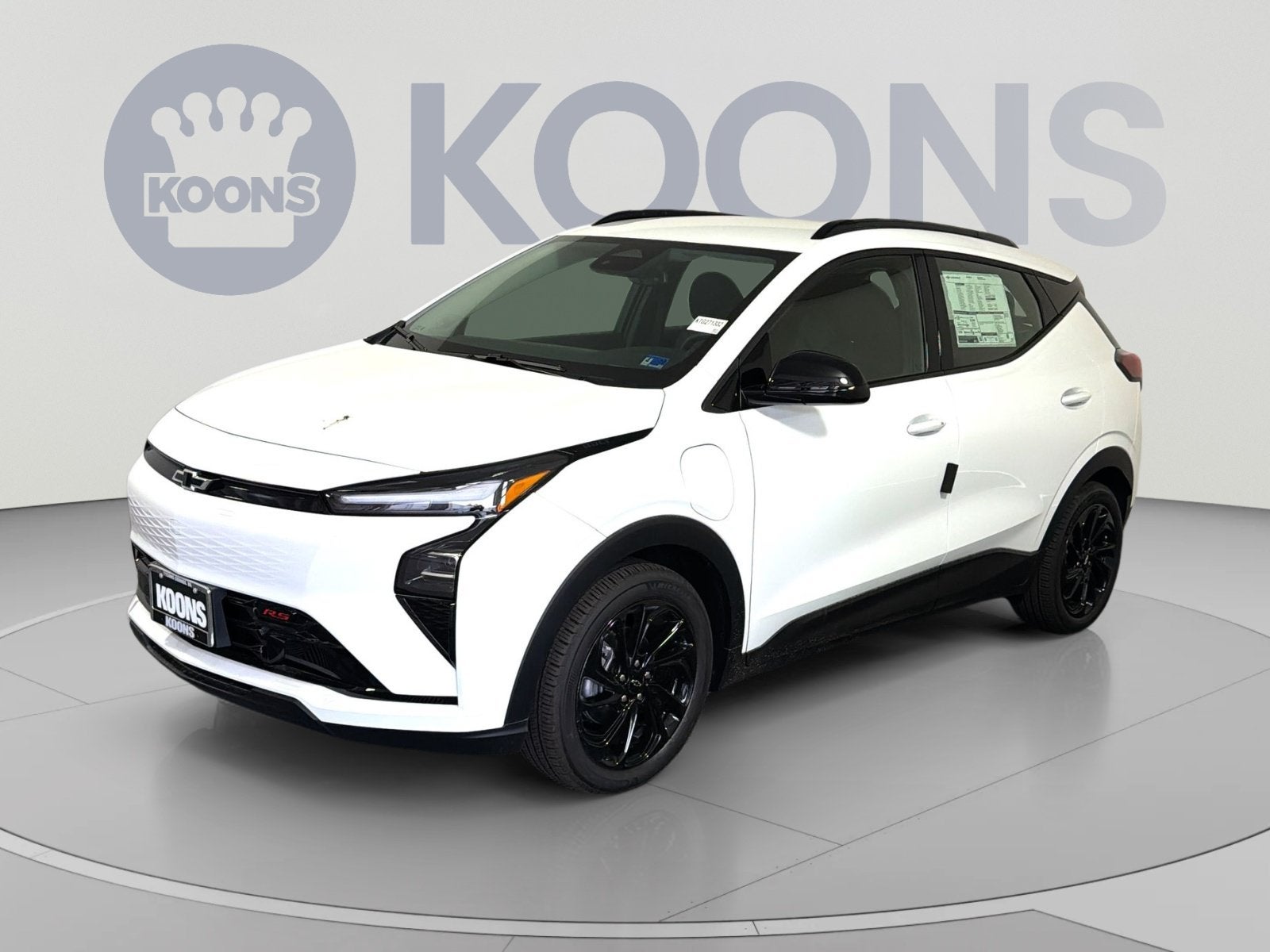 2027 Chevrolet Bolt RS in Summit White — front three-quarter view