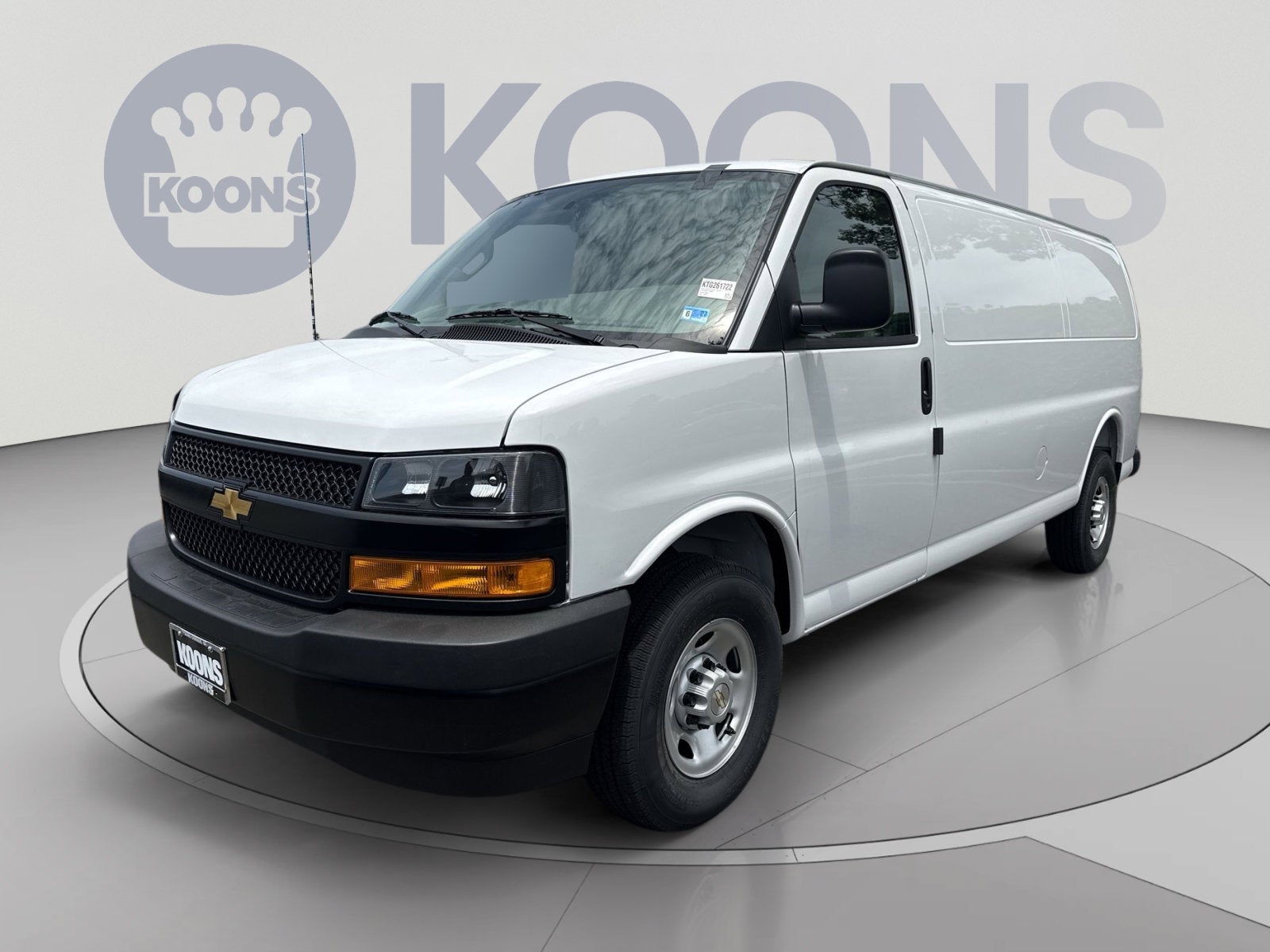 2026 Chevrolet Express Cargo WT in Summit White — front three-quarter view