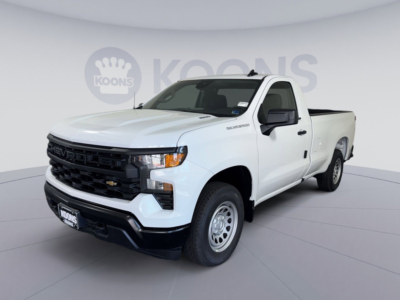 2026 Chevrolet Silverado 1500 WT in Summit White — front three-quarter view