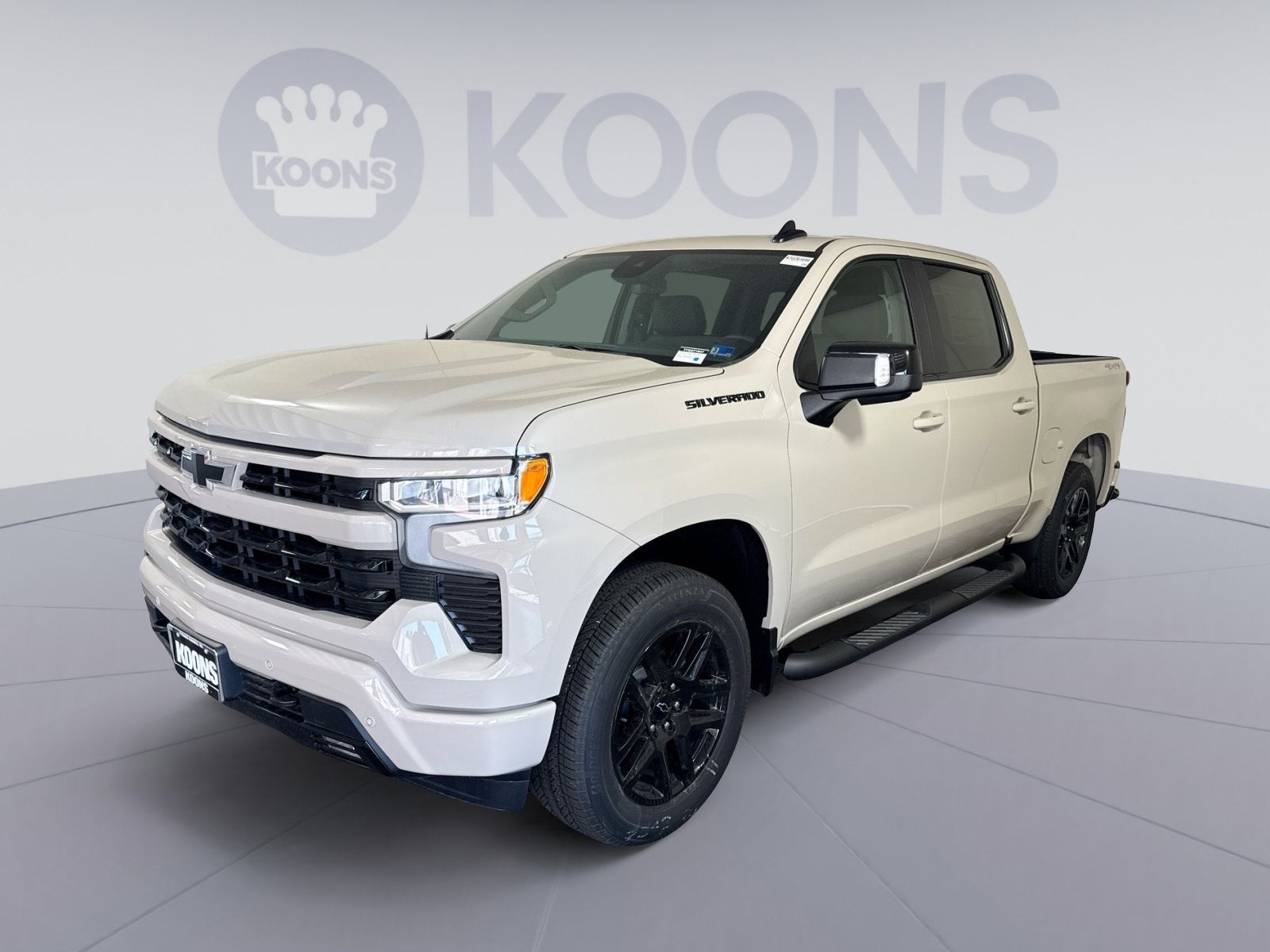 2026 Chevrolet Silverado 1500 RST in White Sands — front three-quarter view
