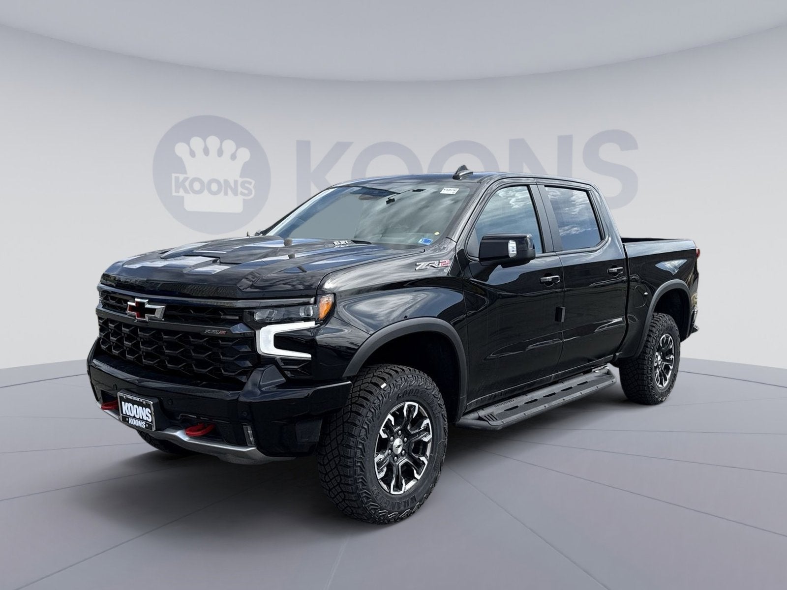 2026 Chevrolet Silverado 1500 ZR2 in Black — front three-quarter view