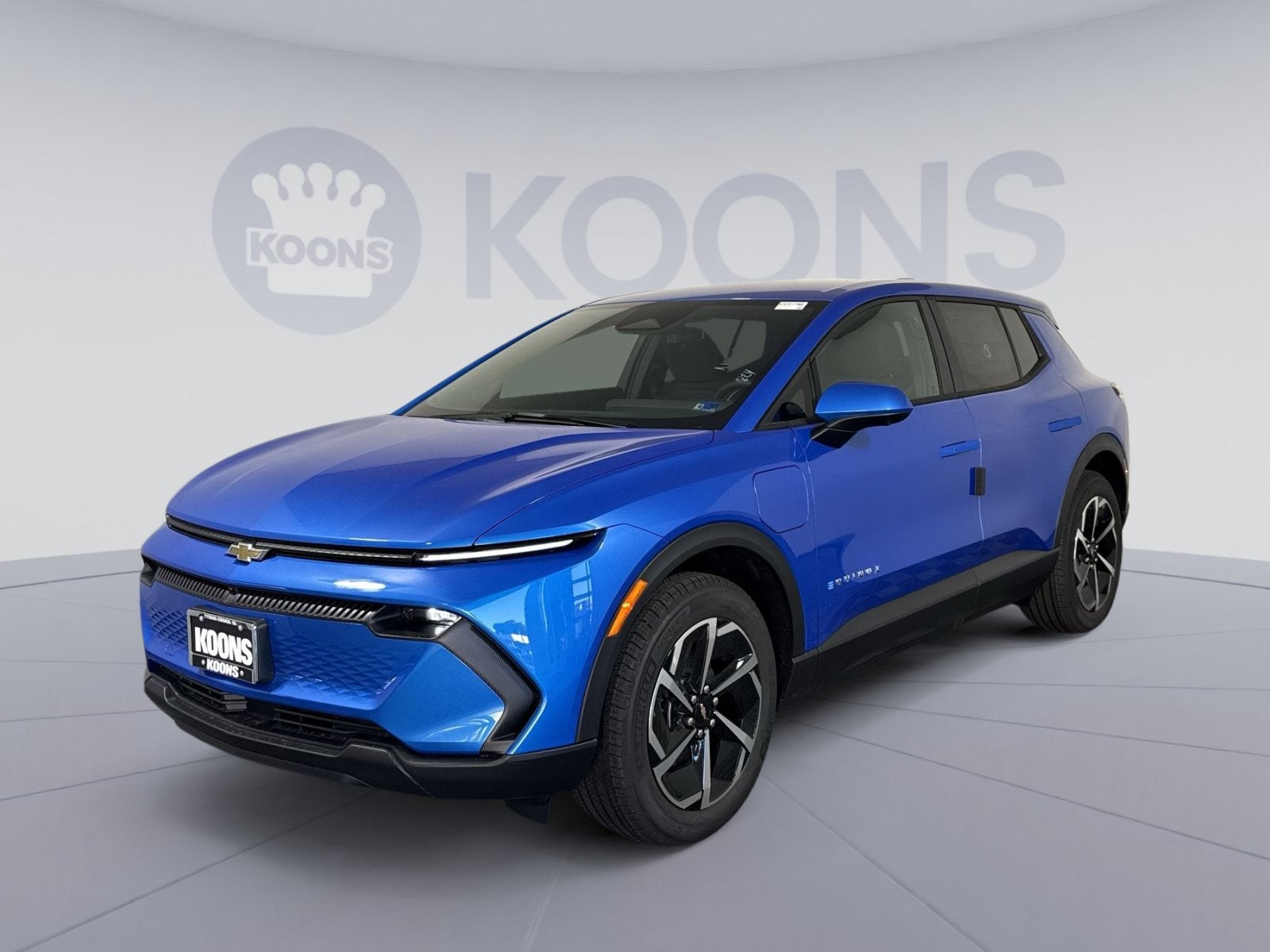 2026 Chevrolet Equinox EV LT in Riptide Blue Metallic — front three-quarter view
