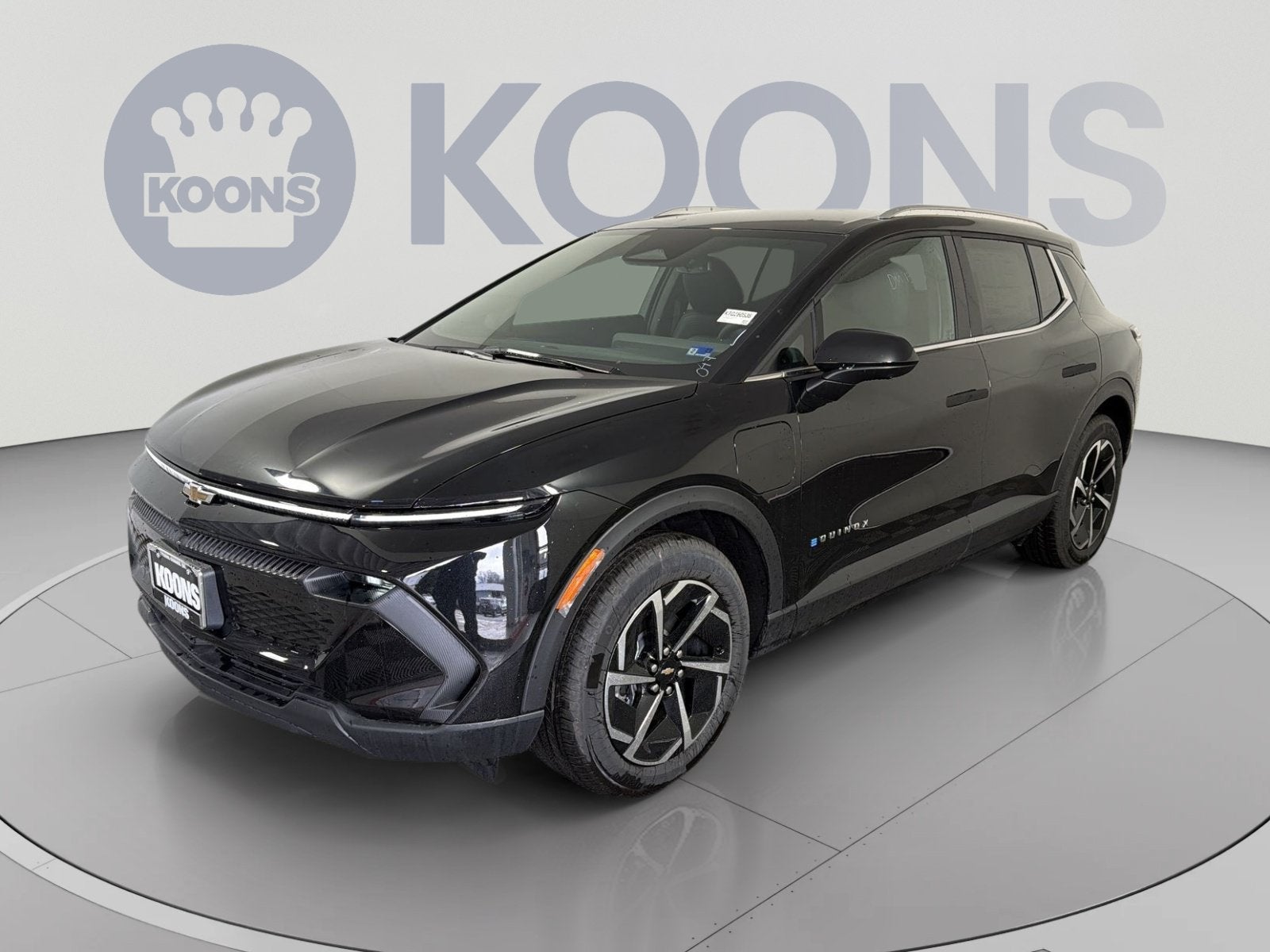 2026 Chevrolet Equinox EV LT in Black — front three-quarter view