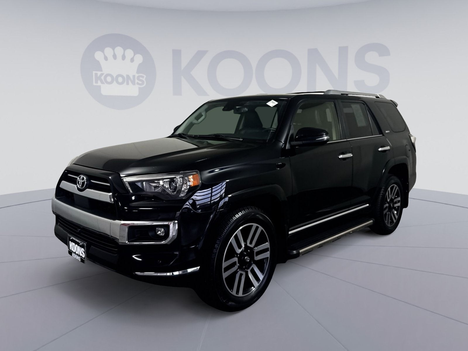 2022 Toyota 4Runner Limited in Midnight Black Metallic — front three-quarter view