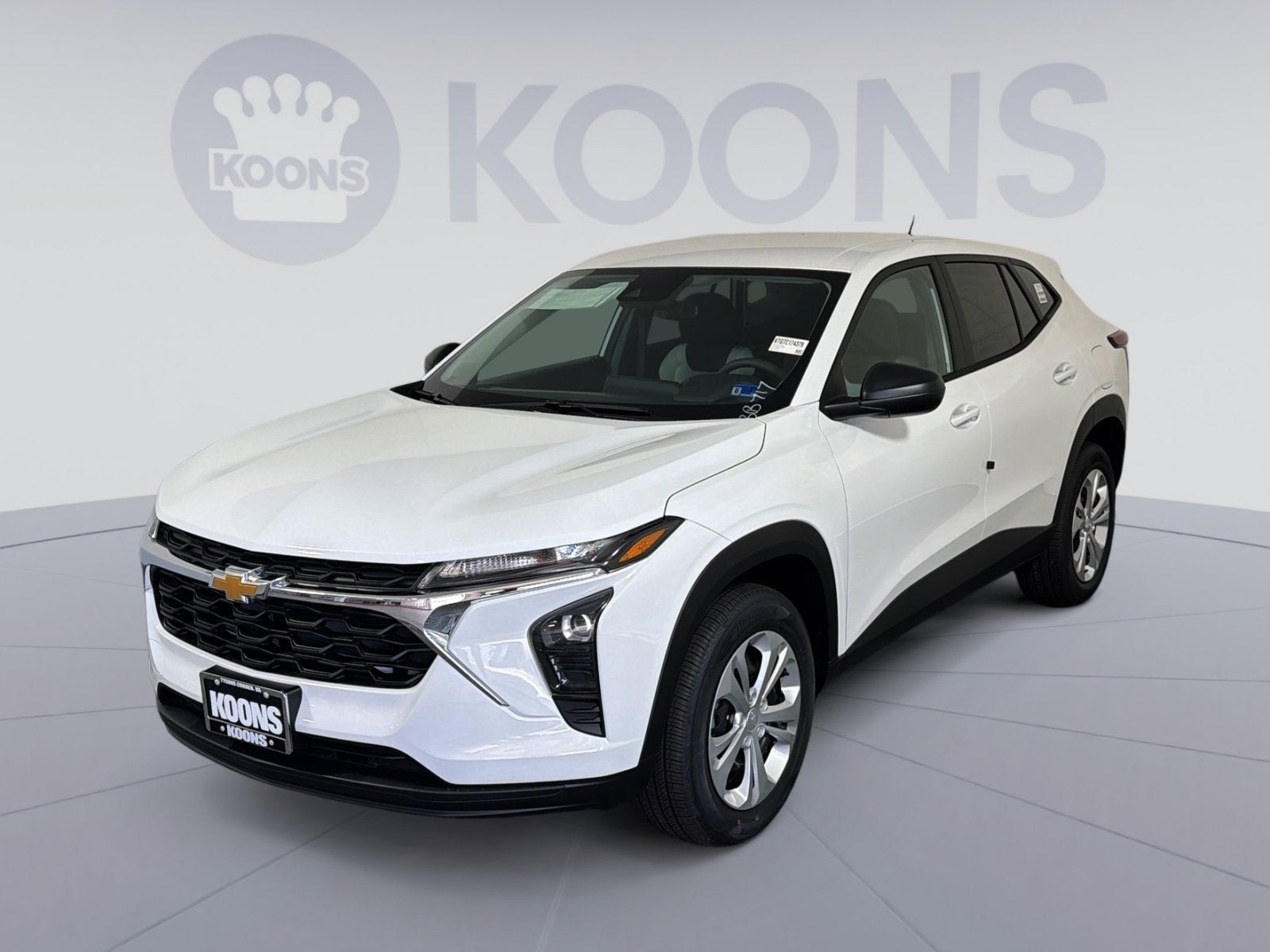 2026 Chevrolet Trax LS in Summit White — front three-quarter view