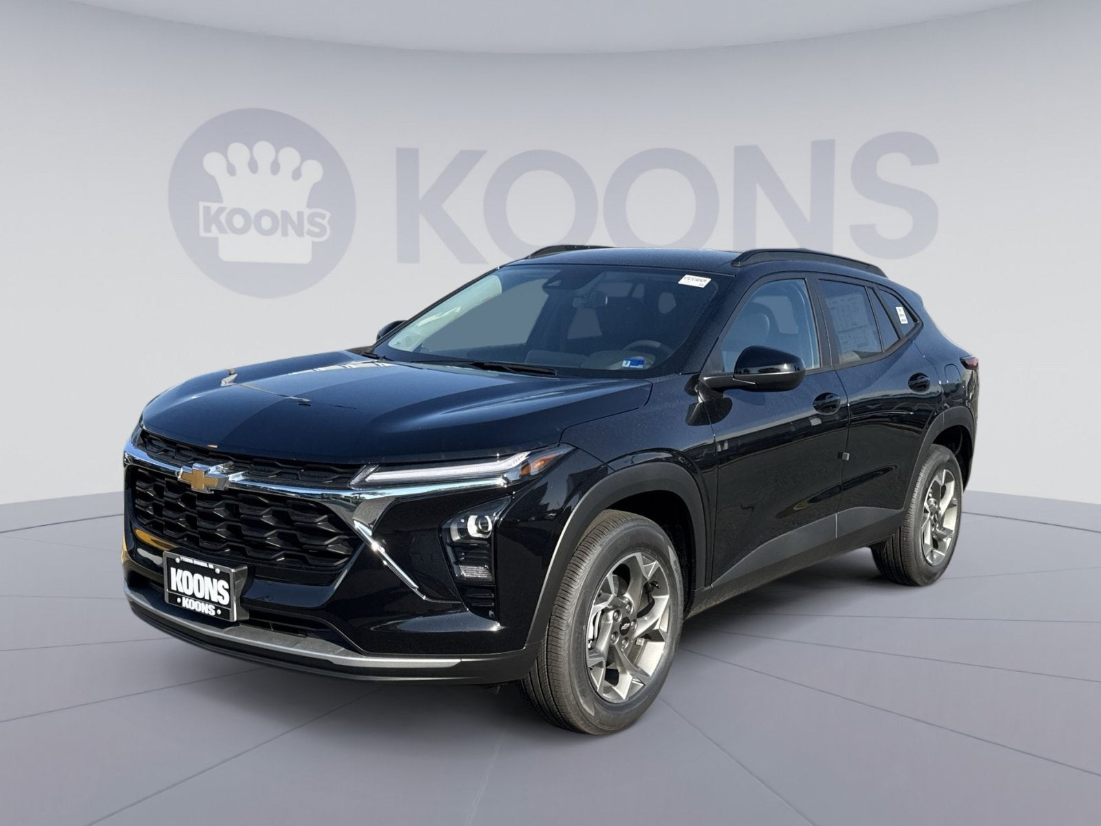 2026 Chevrolet Trax LT in Mosaic Black Metallic — front three-quarter view