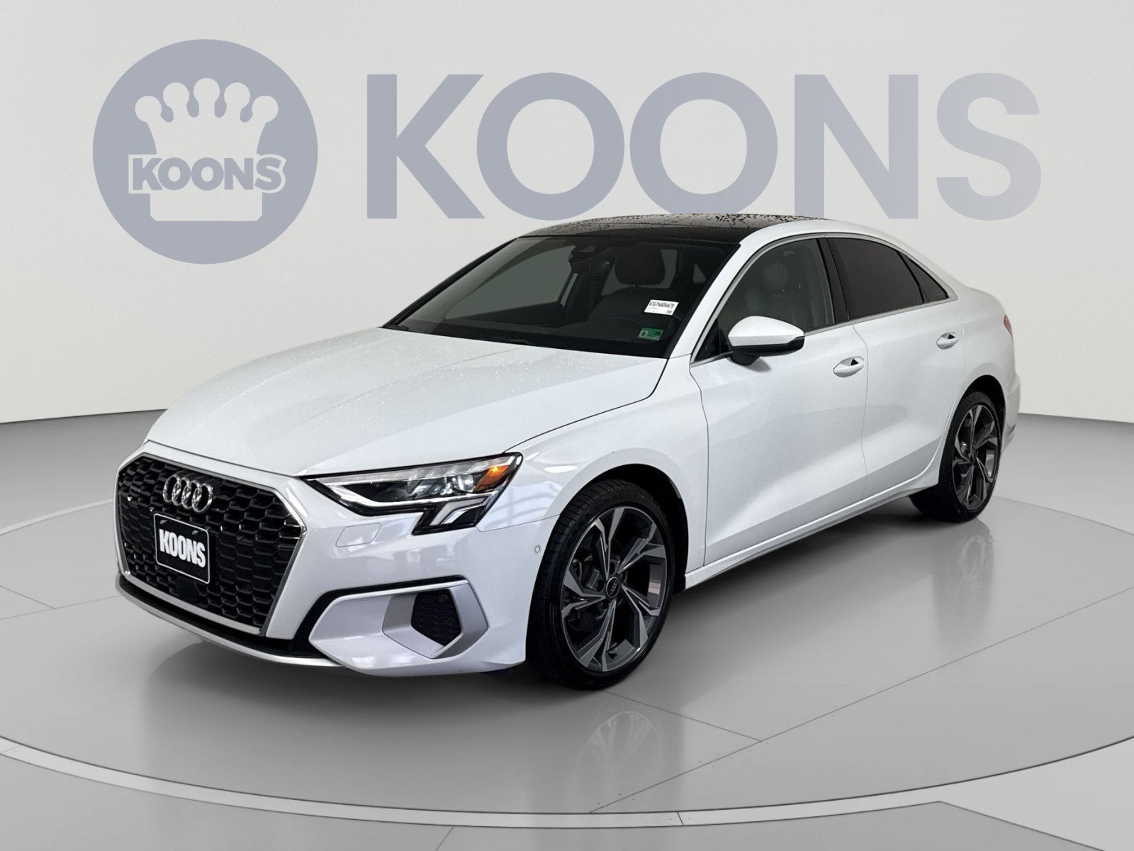 2022 Audi A3 Premium Plus in White — front three-quarter view